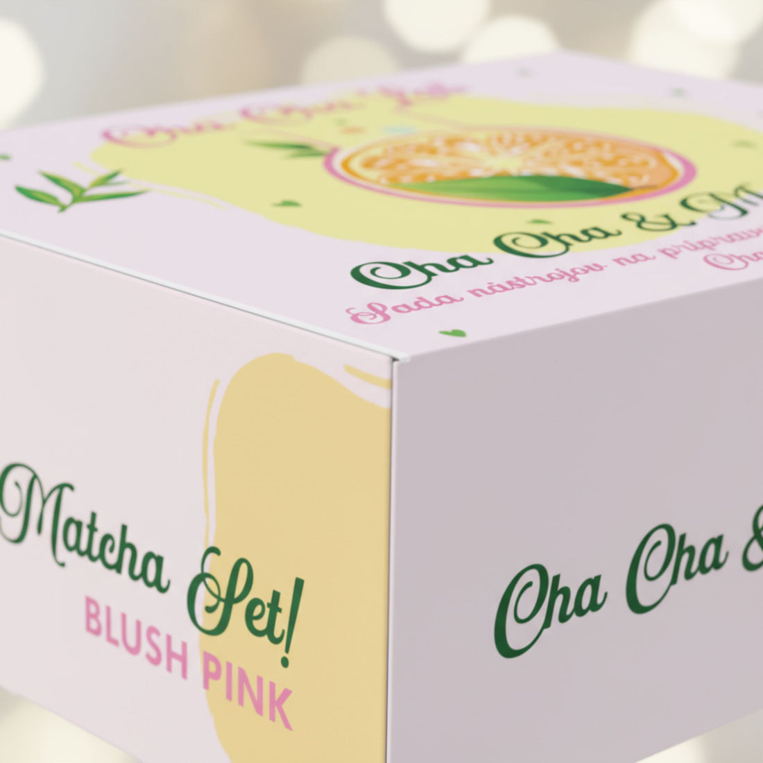 ChaChaLab - Pirosító rózsaszín Matcha teáskészlet (5 db) 